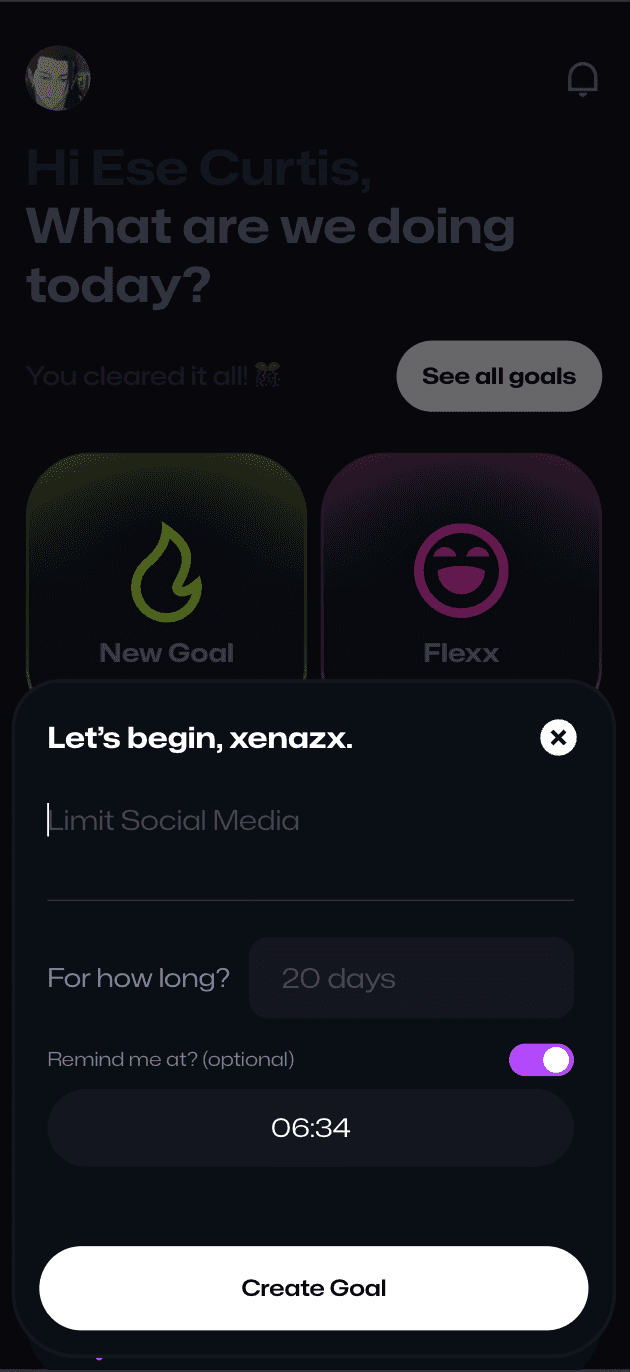 Vybaa: Set the goal